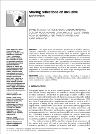 SHARING REFLECTIONS ON INCLUSIVE SANITATION