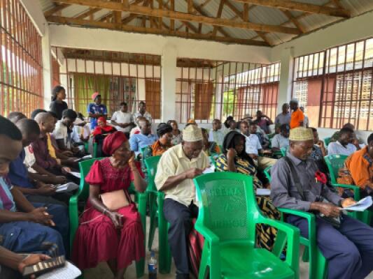 Community mobilization and awareness to farmers, fishermen, market entrepreneurs, livestock keepers at Kigamboni to use weather information and DARAJA App together with TMA, and Municipality